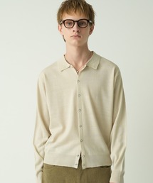 Snap Button Knit Polo Cardigan / スナップボタンニットポロカーディガン