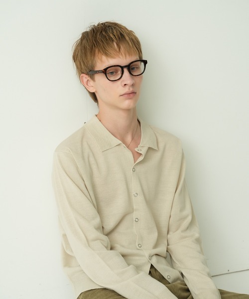 Adoon plain(アドーンプレーン)の「Snap Button Knit Polo Cardigan / スナップボタンニットポロカーディガン(カーディガン/ボレロ・メンズ・ブラウン/チャコールグレー/ブルー/アイボリー/カーキ/キャメル・MEDIUM/LARGE)」の20枚目の写真