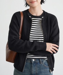ダブルZIPショート丈ニットカーディガン