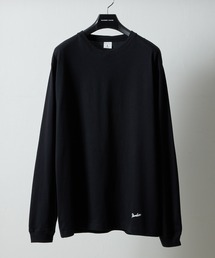 BASIC HEM PRINTED L/S T-SHIRT / ベーシック ワンポイント ロゴプリント ロンT
