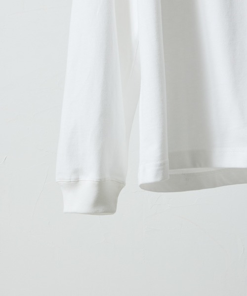 NUMBER (N)INE(ナンバーナイン)の「BASIC HEM PRINTED L/S T-SHIRT / ベーシック ワンポイント ロゴプリント ロンT(Tシャツ/カットソー・メンズ・ホワイト/ブラック/チャコール・M/L/XL)」の6枚目の写真