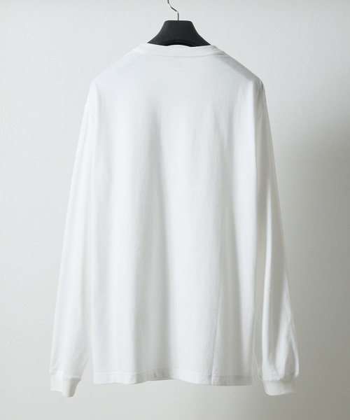 NUMBER (N)INE(ナンバーナイン)の「BASIC HEM PRINTED L/S T-SHIRT / ベーシック ワンポイント ロゴプリント ロンT(Tシャツ/カットソー・メンズ・ホワイト/ブラック/チャコール・M/L/XL)」の8枚目の写真