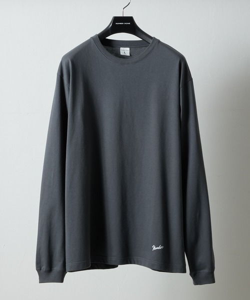 NUMBER (N)INE(ナンバーナイン)の「BASIC HEM PRINTED L/S T-SHIRT / ベーシック ワンポイント ロゴプリント ロンT(Tシャツ/カットソー・メンズ・ホワイト/ブラック/チャコール・M/L/XL)」の14枚目の写真