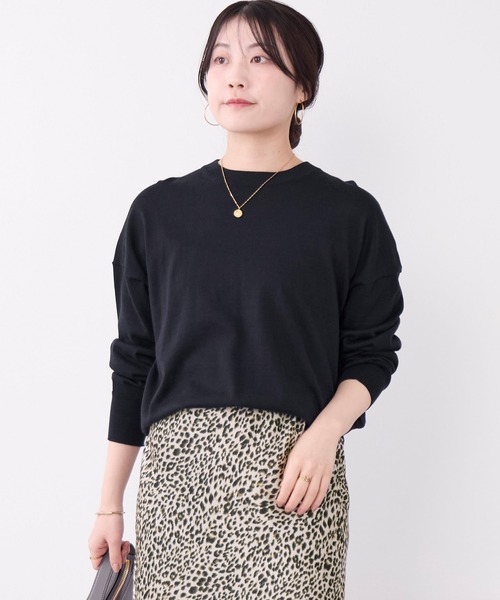 MICA&DEAL(マイカ&ディール)の「コットンヤクニットプルオーバー(ニット/セーター・レディース・ダークネイビー/ベージュ/グレー・FREE)」の3枚目の写真