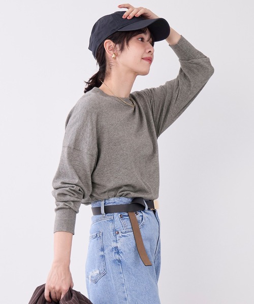 MICA&DEAL(マイカ&ディール)の「コットンヤクニットプルオーバー(ニット/セーター・レディース・ダークネイビー/ベージュ/グレー・FREE)」の10枚目の写真