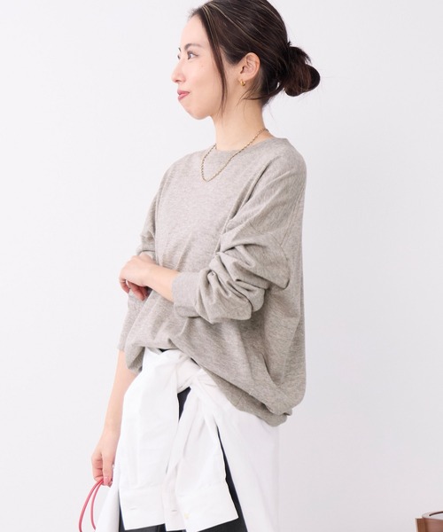 MICA&DEAL(マイカ&ディール)の「コットンヤクニットプルオーバー(ニット/セーター・レディース・ダークネイビー/ベージュ/グレー・FREE)」の15枚目の写真