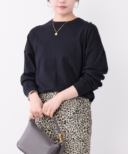 MICA&DEAL(マイカ&ディール)の「コットンヤクニットプルオーバー(ニット/セーター・レディース・ダークネイビー/ベージュ/グレー・FREE)」の21枚目の写真