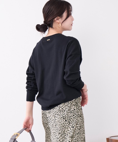 MICA&DEAL(マイカ&ディール)の「コットンヤクニットプルオーバー(ニット/セーター・レディース・ダークネイビー/ベージュ/グレー・FREE)」の22枚目の写真