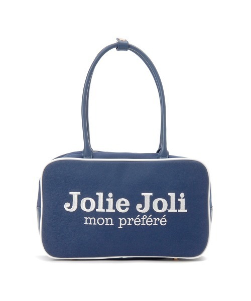 CORPUS SELECT(コーパストーキョー)の「【Jolie Joli/ジョリージョリ】ロゴ刺繍 横長 ミニボストンバッグ(ボストンバッグ・レディース・ネイビー/ブラック/グレー・FREE)」の3枚目の写真