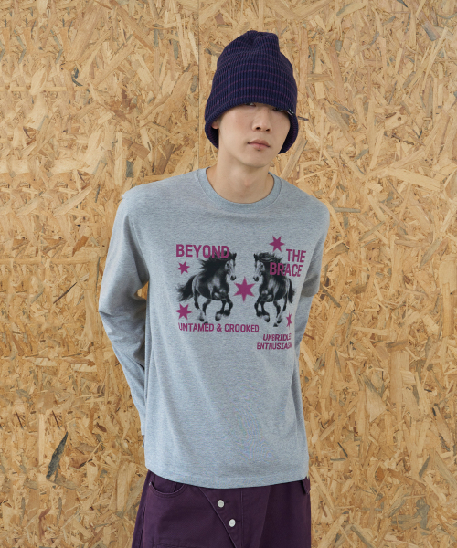 LOSERS CLUB（ルーザーズクラブ）の「LSC ホース グラフィック ロングスリーブ グレー（Tシャツ/カットソー・レディース・その他・X-SMALL/SMALL/MEDIUM）」の5枚目の写真