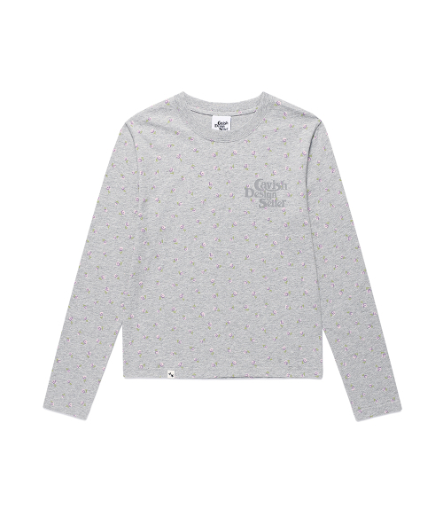 Cavish(カビシ)の「FLOWER SELLER ロゴ 長袖Tシャツ グレー(パープル)(CV2GSUT551A)(Tシャツ/カットソー・レディース・ライトパープル・FREE/LARGE/MEDIUM/SMALL)」の9枚目の写真