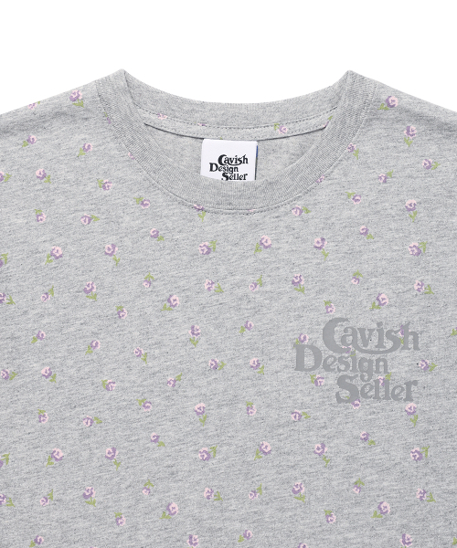 Cavish(カビシ)の「FLOWER SELLER ロゴ 長袖Tシャツ グレー(パープル)(CV2GSUT551A)(Tシャツ/カットソー・レディース・ライトパープル・FREE/LARGE/MEDIUM/SMALL)」の10枚目の写真