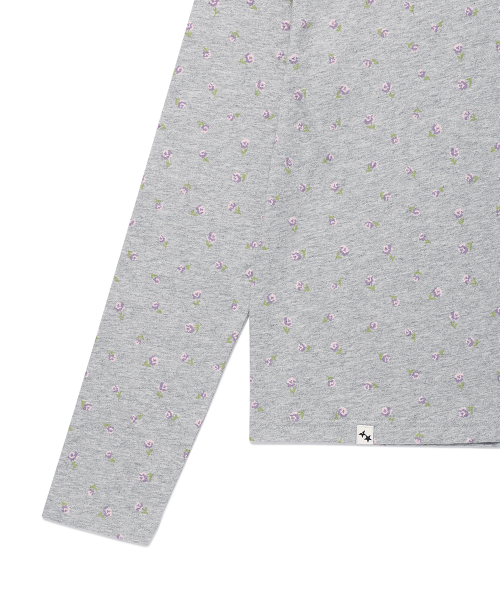 Cavish(カビシ)の「FLOWER SELLER ロゴ 長袖Tシャツ グレー(パープル)(CV2GSUT551A)(Tシャツ/カットソー・レディース・ライトパープル・FREE/LARGE/MEDIUM/SMALL)」の12枚目の写真