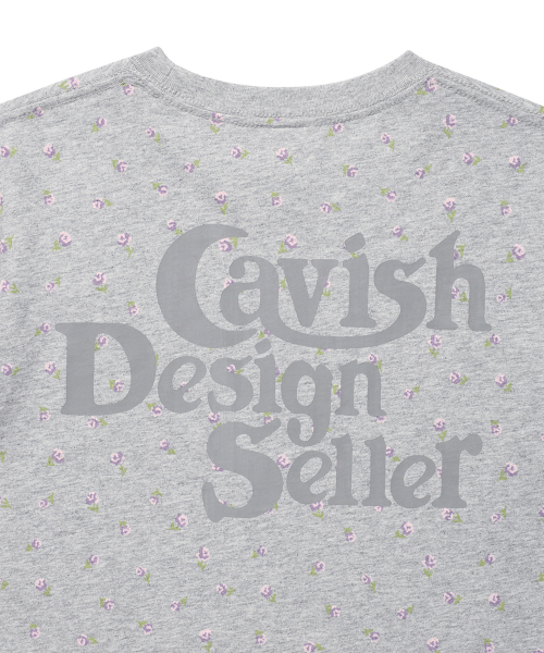 Cavish(カビシ)の「FLOWER SELLER ロゴ 長袖Tシャツ グレー(パープル)(CV2GSUT551A)(Tシャツ/カットソー・レディース・ライトパープル・FREE/LARGE/MEDIUM/SMALL)」の13枚目の写真