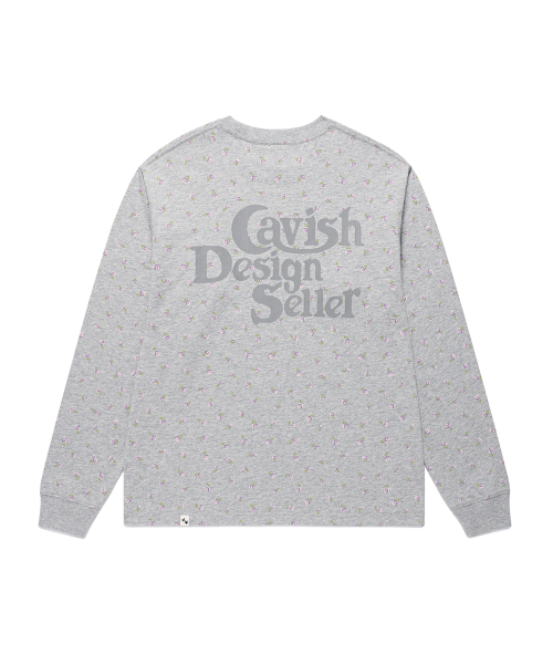 Cavish(カビシ)の「FLOWER SELLER ロゴ 長袖Tシャツ グレー(パープル)(CV2GSUT551A)(Tシャツ/カットソー・レディース・ライトパープル・FREE/LARGE/MEDIUM/SMALL)」の15枚目の写真