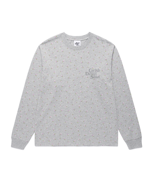 Cavish(カビシ)の「FLOWER SELLER ロゴ 長袖Tシャツ グレー(パープル)(CV2GSUT551A)(Tシャツ/カットソー・レディース・ライトパープル・FREE/LARGE/MEDIUM/SMALL)」の16枚目の写真