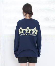STAR GOGOGO ロングスリーブTシャツ [ネイビー]