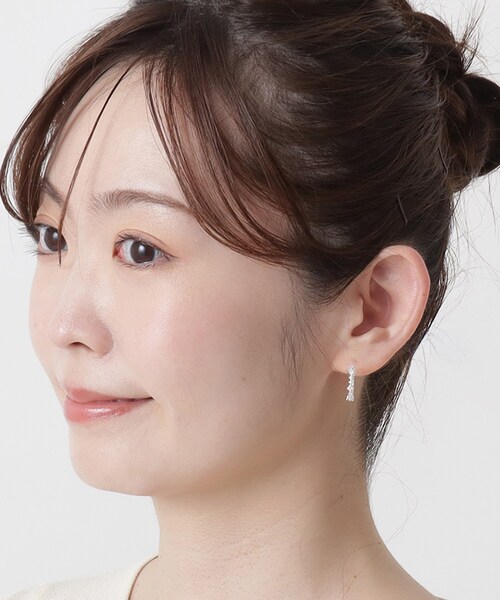 ITS'DEMO(イッツデモ)の「ビジューフープピアス(ピアス(両耳用)・レディース・シルバー/ゴールド・00)」の7枚目の写真