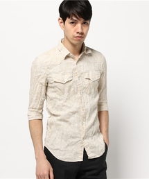 JACKROSE | リネンリーフ顔料プリントウエスタンシャツ(シャツ/ブラウス)