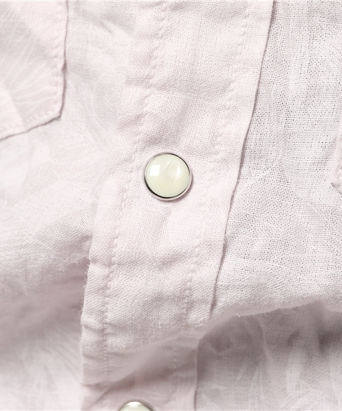 JACKROSE(ジャックローズ)の「リネンリーフ顔料プリントウエスタンシャツ(シャツ/ブラウス・メンズ・ホワイト/ピンク/ベージュ・L/M/XL)」の11枚目の写真