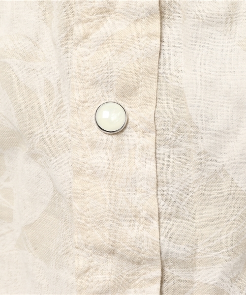 JACKROSE(ジャックローズ)の「リネンリーフ顔料プリントウエスタンシャツ(シャツ/ブラウス・メンズ・ホワイト/ピンク/ベージュ・L/M/XL)」の12枚目の写真