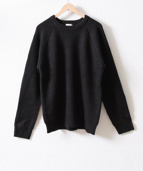 coen（コーエン）の「切り替え畦クルーネックニット（ニット/セーター・メンズ・オフホワイト/ブラック/ダークブラウン/ワインレッド・X-LARGE/LARGE/SMALL/MEDIUM）」の2枚目の写真