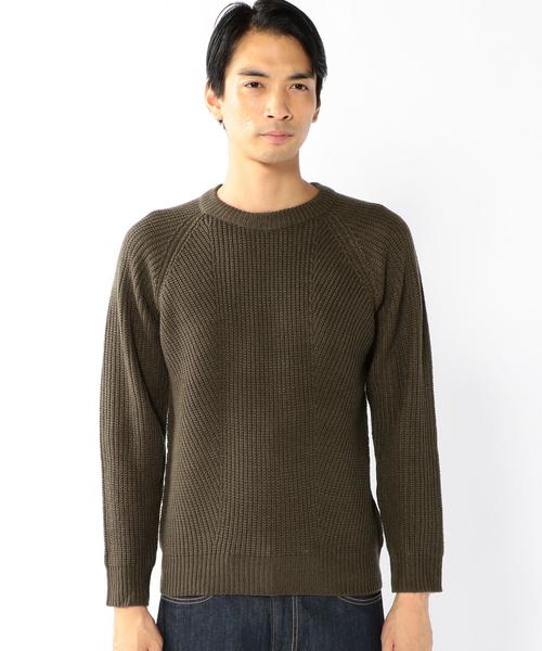 coen（コーエン）の「切り替え畦クルーネックニット（ニット/セーター・メンズ・オフホワイト/ブラック/ダークブラウン/ワインレッド・X-LARGE/LARGE/SMALL/MEDIUM）」の21枚目の写真