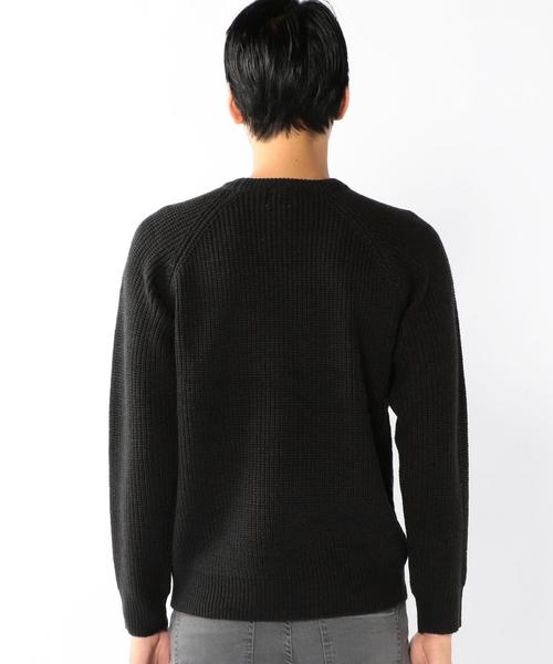 coen（コーエン）の「切り替え畦クルーネックニット（ニット/セーター・メンズ・オフホワイト/ブラック/ダークブラウン/ワインレッド・X-LARGE/LARGE/SMALL/MEDIUM）」の9枚目の写真