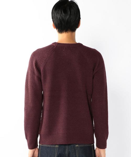 coen（コーエン）の「切り替え畦クルーネックニット（ニット/セーター・メンズ・オフホワイト/ブラック/ダークブラウン/ワインレッド・X-LARGE/LARGE/SMALL/MEDIUM）」の11枚目の写真
