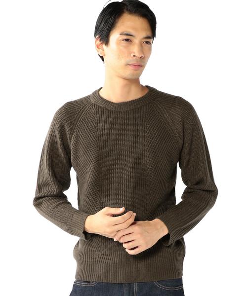 coen（コーエン）の「切り替え畦クルーネックニット（ニット/セーター・メンズ・オフホワイト/ブラック/ダークブラウン/ワインレッド・X-LARGE/LARGE/SMALL/MEDIUM）」の8枚目の写真