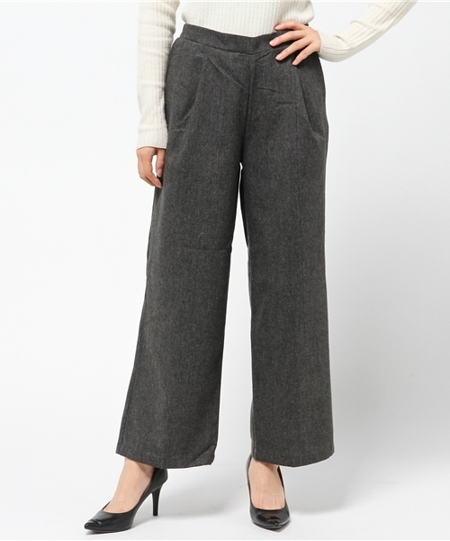 SpRay（スプレイ）の「ツイードワイドパンツ（その他パンツ・レディース・ブラウン/グレー/チャコールグレー・FREE）」の2枚目の写真