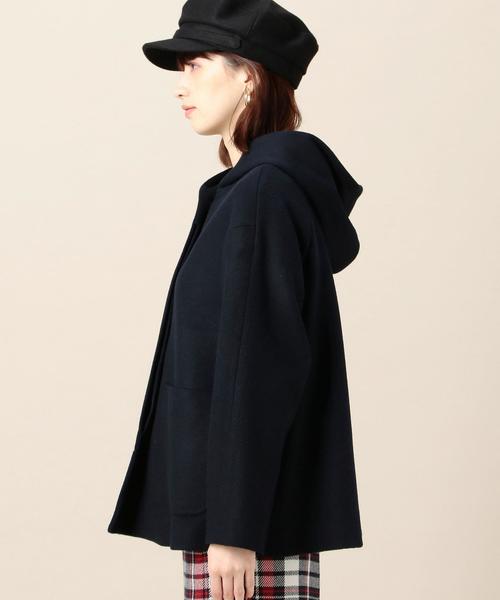 BEAUTY&YOUTH UNITED ARROWS（ビューティーアンドユースユナイテッドアローズ）の「BY フードショートコート◆（その他アウター・レディース・ベージュ/ネイビー・MEDIUM/SMALL）」の8枚目の写真