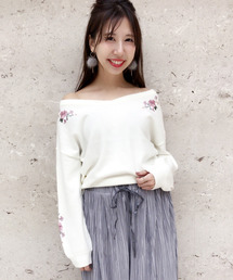 archives | カシミアタッチ 刺繍プルオーバー(ニット/セーター)