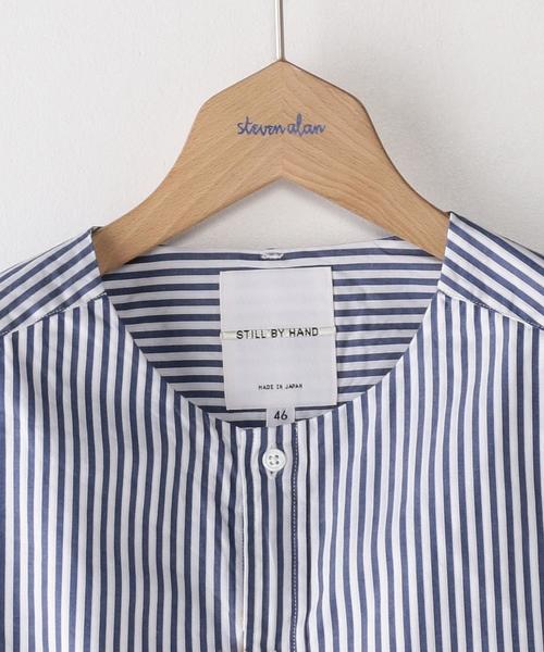 STILL BY HAND（スティルバイハンド）の「＜STILL BY HAND＞ 11 BRD NO/COLLOR/ｼｬﾂ（シャツ/ブラウス・メンズ・ロイヤルブルー/ネイビー・46/48）」の4枚目の写真