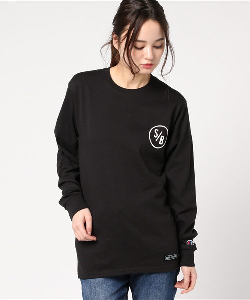 SURF/BRAND（サーフブランド）の「SURF/BRAND サーフブランド × champion/チャンピオン BACKプリント 長袖 Tシャツ（Tシャツ/カットソー・メンズ・ブラック/ホワイト・L/M/S）」の15枚目の写真