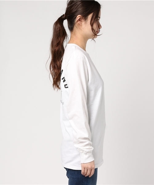 SURF/BRAND（サーフブランド）の「SURF/BRAND サーフブランド × champion/チャンピオン BACKプリント 長袖 Tシャツ（Tシャツ/カットソー・メンズ・ブラック/ホワイト・L/M/S）」の4枚目の写真