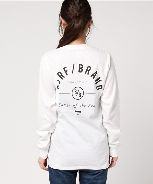 SURF/BRAND（サーフブランド）の「SURF/BRAND サーフブランド × champion/チャンピオン BACKプリント 長袖 Tシャツ（Tシャツ/カットソー・メンズ・ブラック/ホワイト・L/M/S）」の5枚目の写真