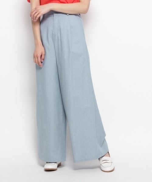 Index インデックス の デニム風ワイドパンツ デニムパンツ Wear