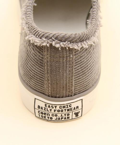 coen(コーエン)の「コーデュロイスリッポン(スニーカー)(スリッポン・レディース・オフホワイト/グレー/ライトピンク・SMALL/LARGE/X-LARGE/MEDIUM)」の15枚目の写真