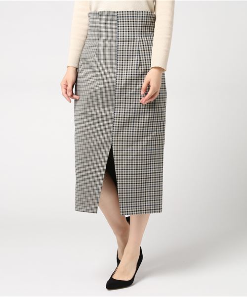SLY(スライ)の「GUNCLUB CHECK FRONT SLIT SK(スカート・レディース・キャメル/グレー/ブラウン・2/1)」の11枚目の写真
