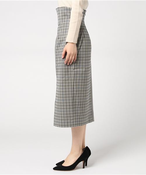 SLY(スライ)の「GUNCLUB CHECK FRONT SLIT SK(スカート・レディース・キャメル/グレー/ブラウン・2/1)」の13枚目の写真