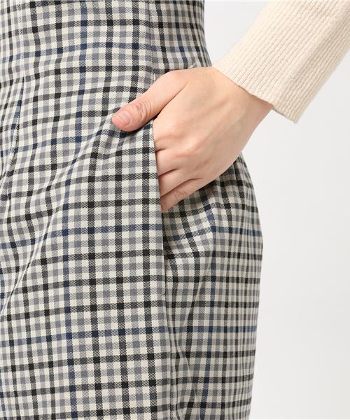 SLY(スライ)の「GUNCLUB CHECK FRONT SLIT SK(スカート・レディース・キャメル/グレー/ブラウン・2/1)」の4枚目の写真