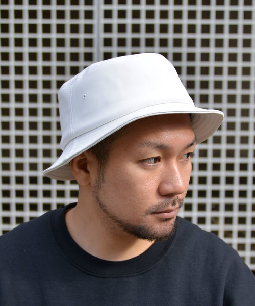 ANCHOR（アンカー）の「CELEB　PUレザーバケットHAT（ハット・メンズ・ホワイト/ブラック・FREE）」の2枚目の写真