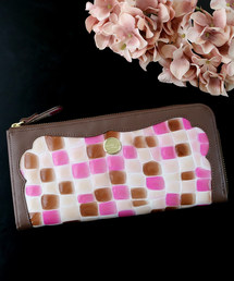 Clelia-u-（クレリアユー）の「ステンドグラス風エナメルレザーL字ファスナー長財布（財布）」