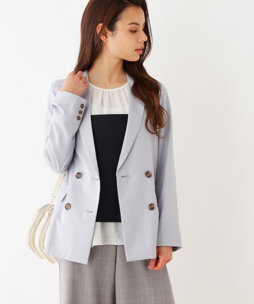 Grove グローブ の ソフトダブルボタンジャケット テーラードジャケット Wear