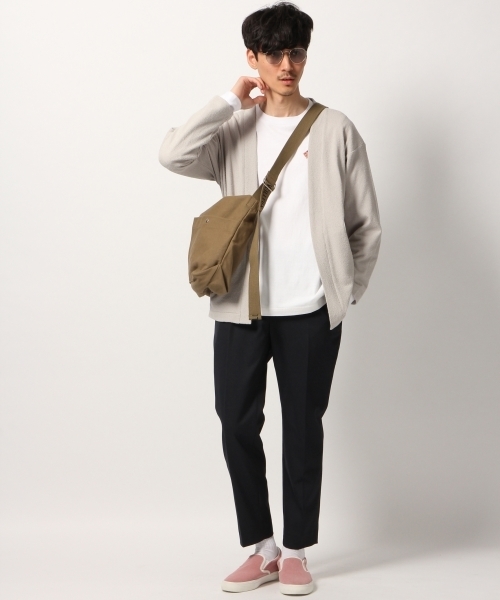 GLOBAL WORK（グローバルワーク）の「カットブークレカーデ/781258（カーディガン/ボレロ・メンズ・ライトベージュ/ネイビー/クリアレッド/ライトグレー・X-LARGE/MEDIUM/LARGE/SMALL）」の5枚目の写真