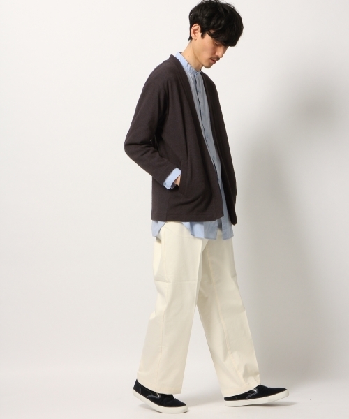 GLOBAL WORK（グローバルワーク）の「カットブークレカーデ/781258（カーディガン/ボレロ・メンズ・ライトベージュ/ネイビー/クリアレッド/ライトグレー・X-LARGE/MEDIUM/LARGE/SMALL）」の7枚目の写真