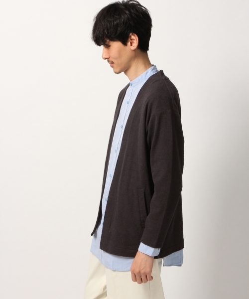 GLOBAL WORK（グローバルワーク）の「カットブークレカーデ/781258（カーディガン/ボレロ・メンズ・ライトベージュ/ネイビー/クリアレッド/ライトグレー・X-LARGE/MEDIUM/LARGE/SMALL）」の9枚目の写真