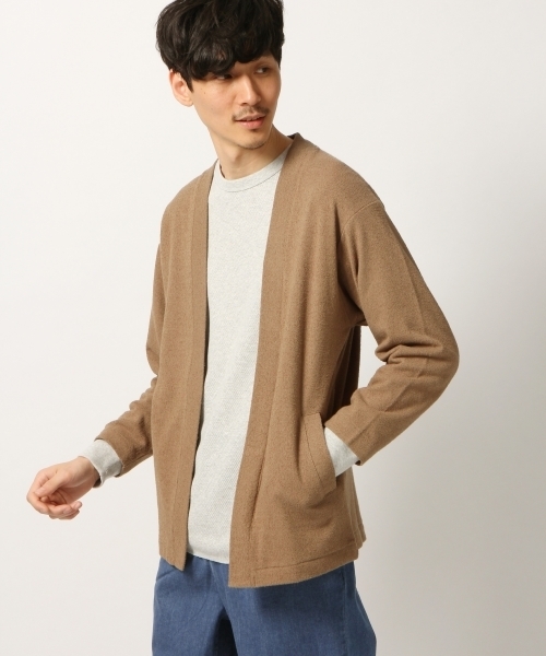 GLOBAL WORK（グローバルワーク）の「カットブークレカーデ/781258（カーディガン/ボレロ・メンズ・ライトベージュ/ネイビー/クリアレッド/ライトグレー・X-LARGE/MEDIUM/LARGE/SMALL）」の20枚目の写真