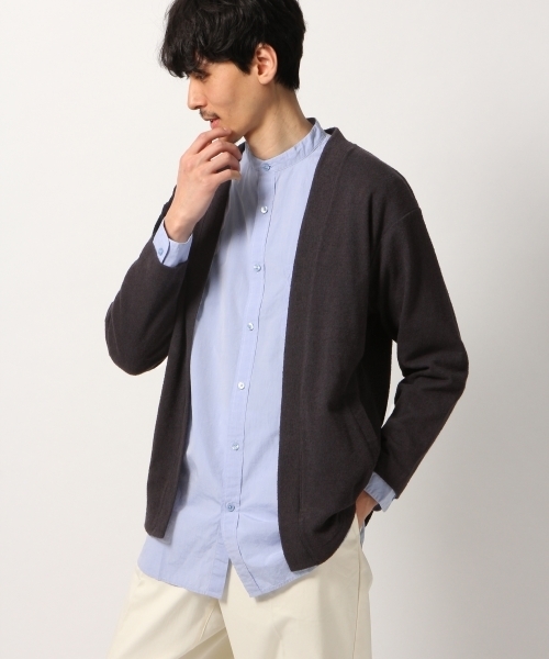 GLOBAL WORK（グローバルワーク）の「カットブークレカーデ/781258（カーディガン/ボレロ・メンズ・ライトベージュ/ネイビー/クリアレッド/ライトグレー・X-LARGE/MEDIUM/LARGE/SMALL）」の21枚目の写真